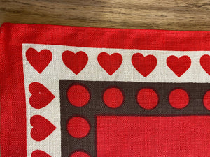 Traditional Danish Pattern Heart Placemats- Cook Street Vintage