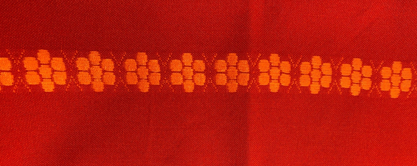 Detail of Fabulous Traditional Red Scandinavian Vintage Handwoven Tablecloth - Cook Street Vintage