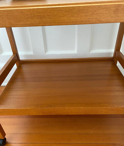 Bottom shelf of MCM Danish Teak Bar Cart by BL-Mobler- Cook Street Vintage