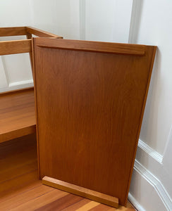 Removable tray off of MCM Danish Teak Bar Cart by BL-Mobler- Cook Street Vintage