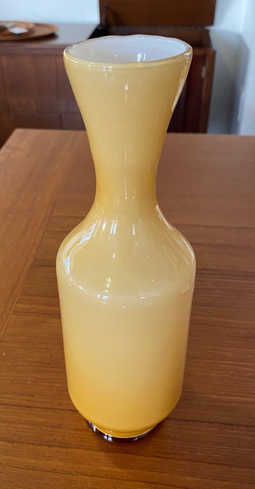 Yellow Opaline Bud Vase Made in Sweden- Cook Street Vintage