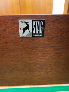 Stage furniture label in MCM Sylvia Reid Chest of Drawers- Cook Street Vintage