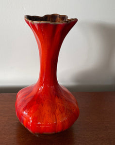 Red MCM Drip Glaze Vase by Seewai- Cook Street Vintage