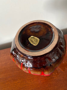 Bottom of Red MCM Drip Glaze Vase by Seewai- Cook Street Vintage