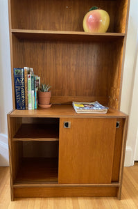 Danish teak bookshelf with Lower Cabinet- Cook Street Vintage