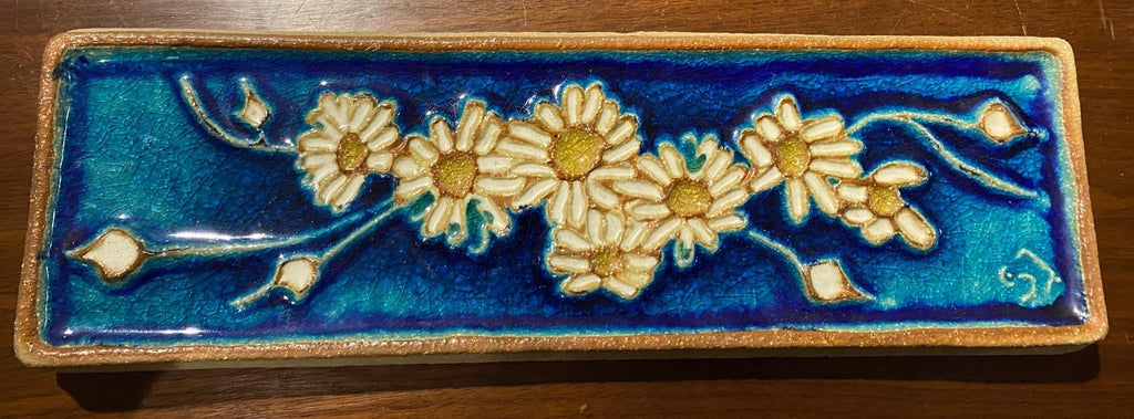 Ceramic Søholm Bornholm Daisy Wall Plaque- Cook Street Vintage