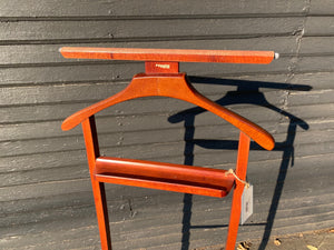 Get organized with this gorgeous vintage teak valet. Perfect in a bedroom or at the front door. In fabulous vintage condition with original casters and change catcher. Made in Italy by Reguitti -Cook Street Vintage   