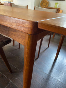 MCM Extending Teak Dining Table by Vejle Stole og  Mobelfabrik- Cook Street Vintage