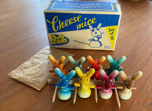 Set of 8 Vintage Swedish Cheese Mice- Cook Street Vintage