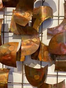 MCM Large Copper Metal Art