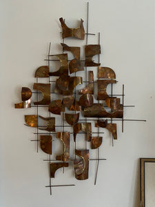 MCM Large Copper Metal Art