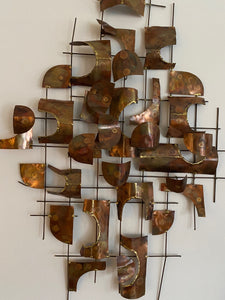 MCM Large Copper Metal Art
