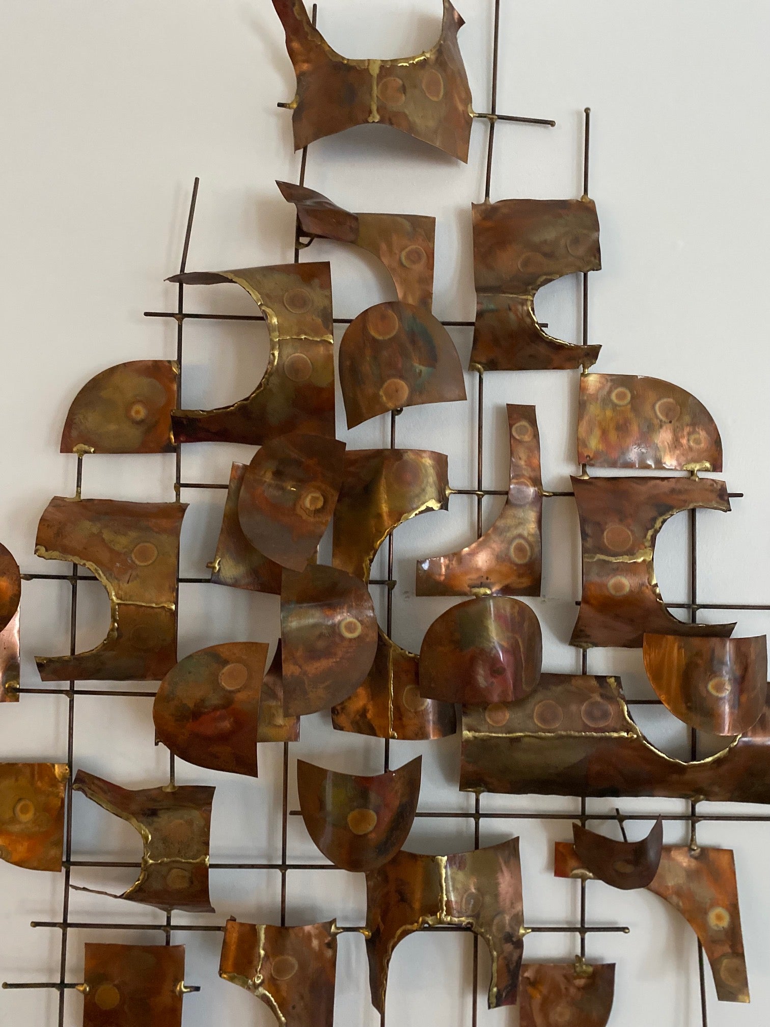 MCM Large Copper Metal Art