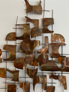 MCM Large Copper Metal Art