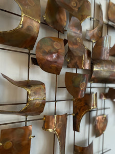 MCM Large Copper Metal Art