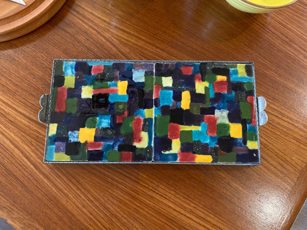 Bright Vintage Swiss Tile Double Trivet- Cook Street Vintage