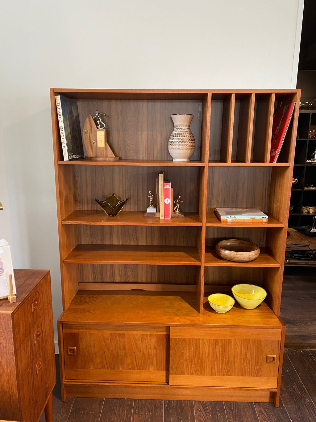 1960s Teak Bookshelf and Wall Unit by Domino Møbler- Cook Street Vintage