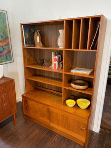 1960s Teak Bookshelf and Wall Unit by Domino Møbler- Cook Street Vintage