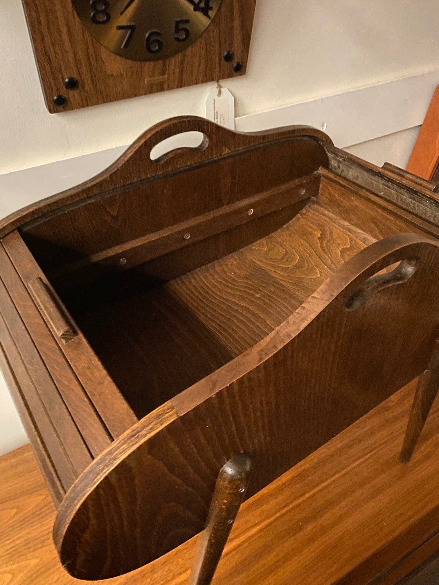 Vintage Czechoslovakian Sewing Box with Tambour Roll Top- Cook Street Vintage