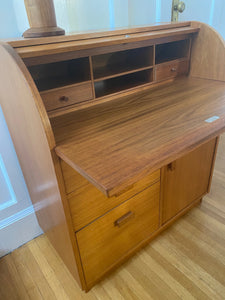 MCM Teak Roll Top Desk