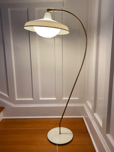1960s Brass Arc Floor Lamp