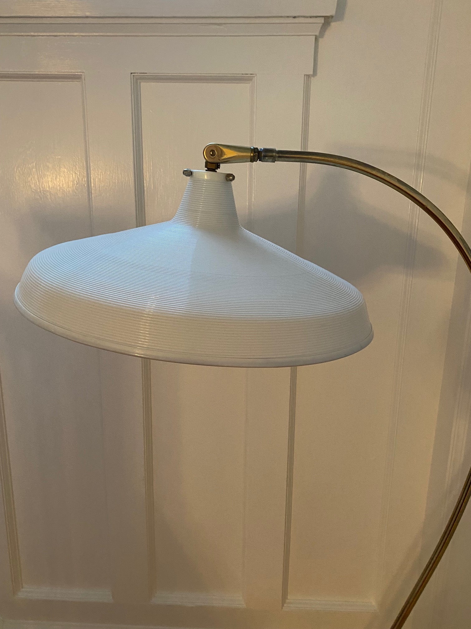 1960s Brass Arc Floor Lamp