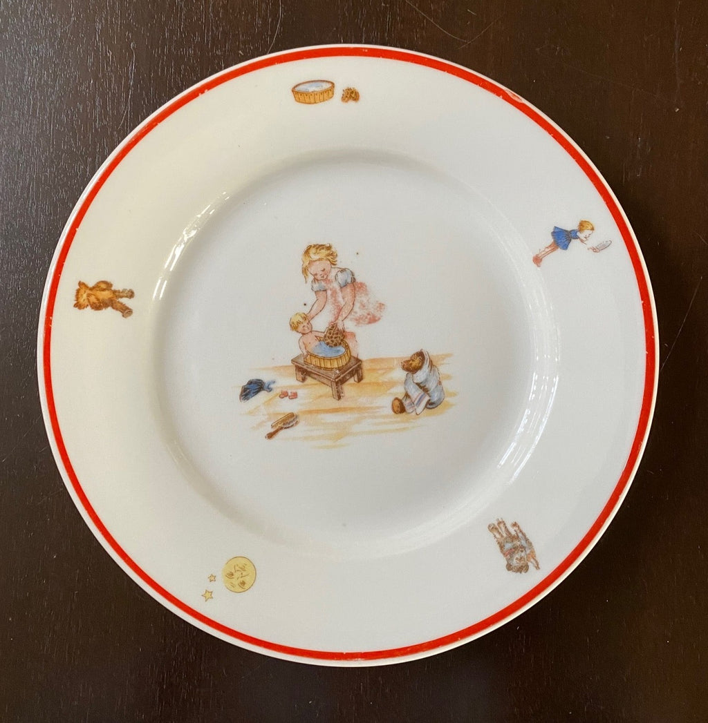 Adorable Antique Porsgrunn China Nursery Dish- Cook Street Vintage