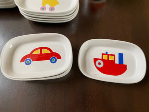 Pfaltzgraff Children's Snack Dishes Designed by Marimekko for United Airlines- Cook Street Vintage