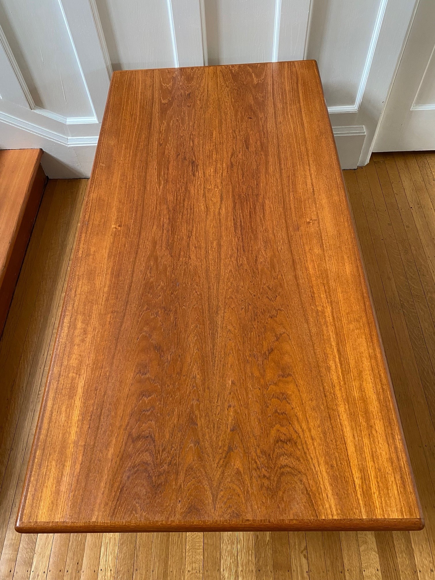 Top of 1960s vintage Komfort Teak Coffee Table. Made in Denmark- Cook Street Vintage