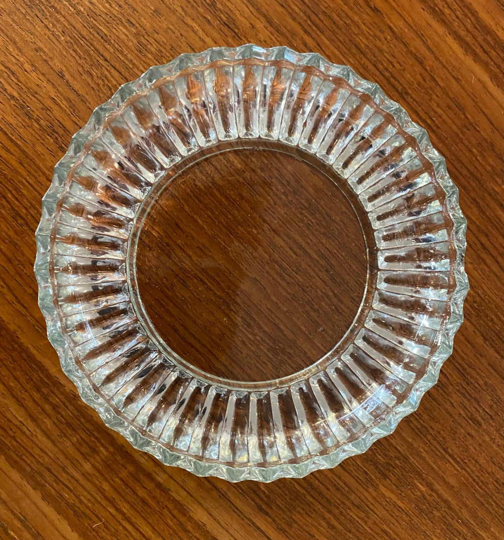 Small Vintage Hazel Atlas "Orchard Crystal" Wine Coaster Dish- Cook Street Vintage