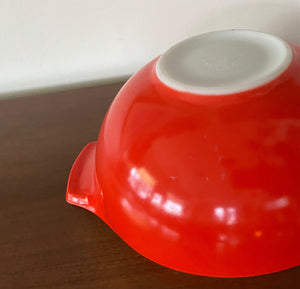 Bright red 1970s Pyrex 444 mixing bowl in excellent condition- Cook Street Vintage