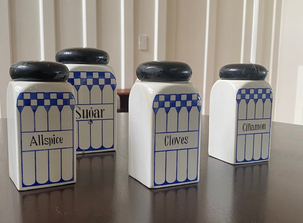 German Ceramic Kitchen Cannisters- Cook Street Vintage
