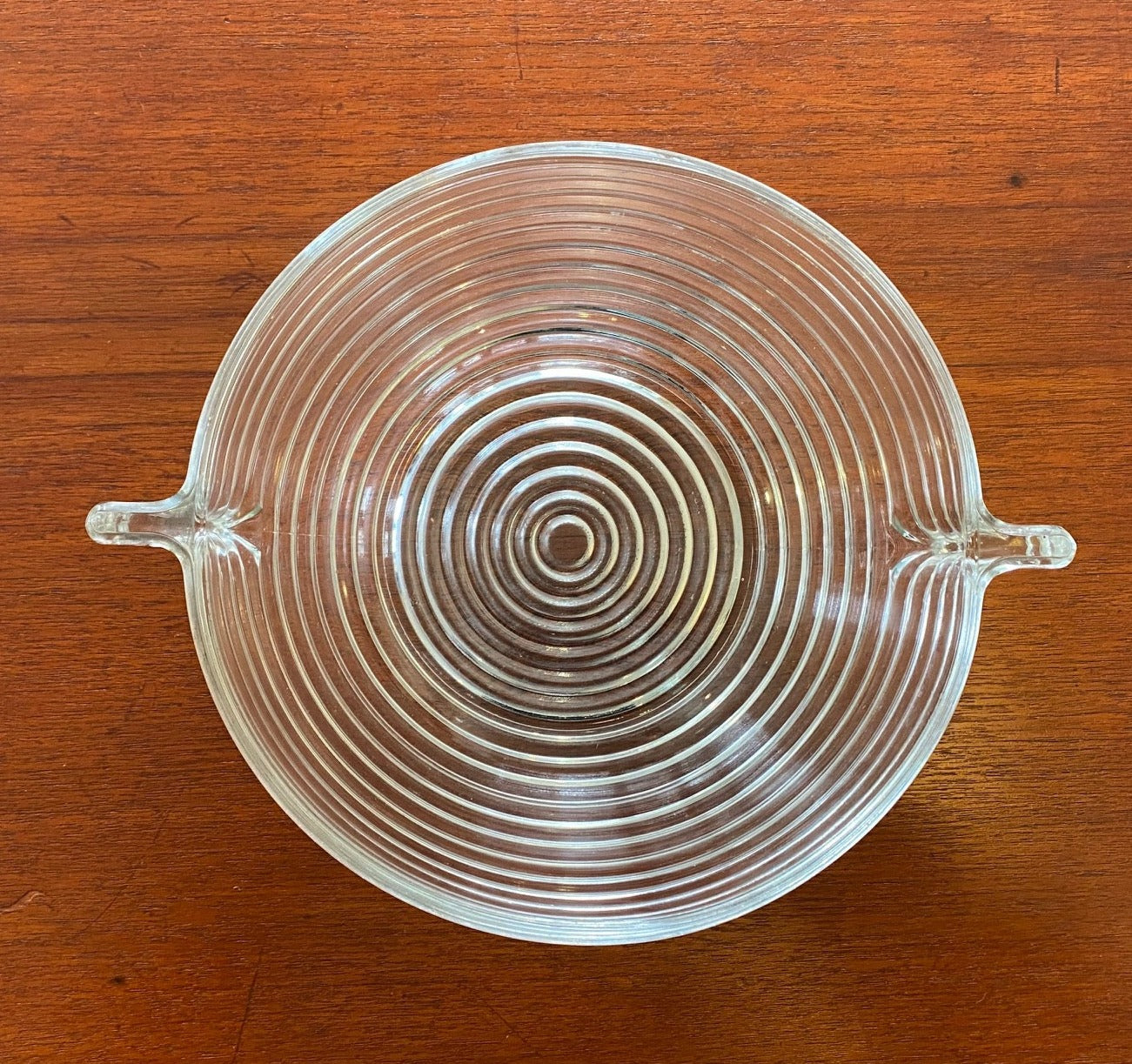 Top of Anchor Hocking Manhattan Art Deco Glass Bowl- Cook Street Vintage