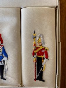 Set of Ceremonial Army Uniforms Irish Linen Napkins- Cook Street Vintage