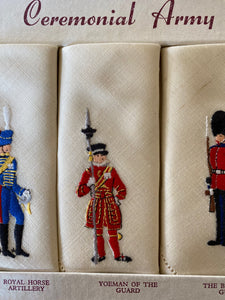 Set of Ceremonial Army Uniforms Irish Linen Napkins- Cook Street Vintage