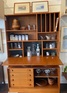 Domino Mobler Teak Secretary and Bookcase Hutch- Cook Street Vintage