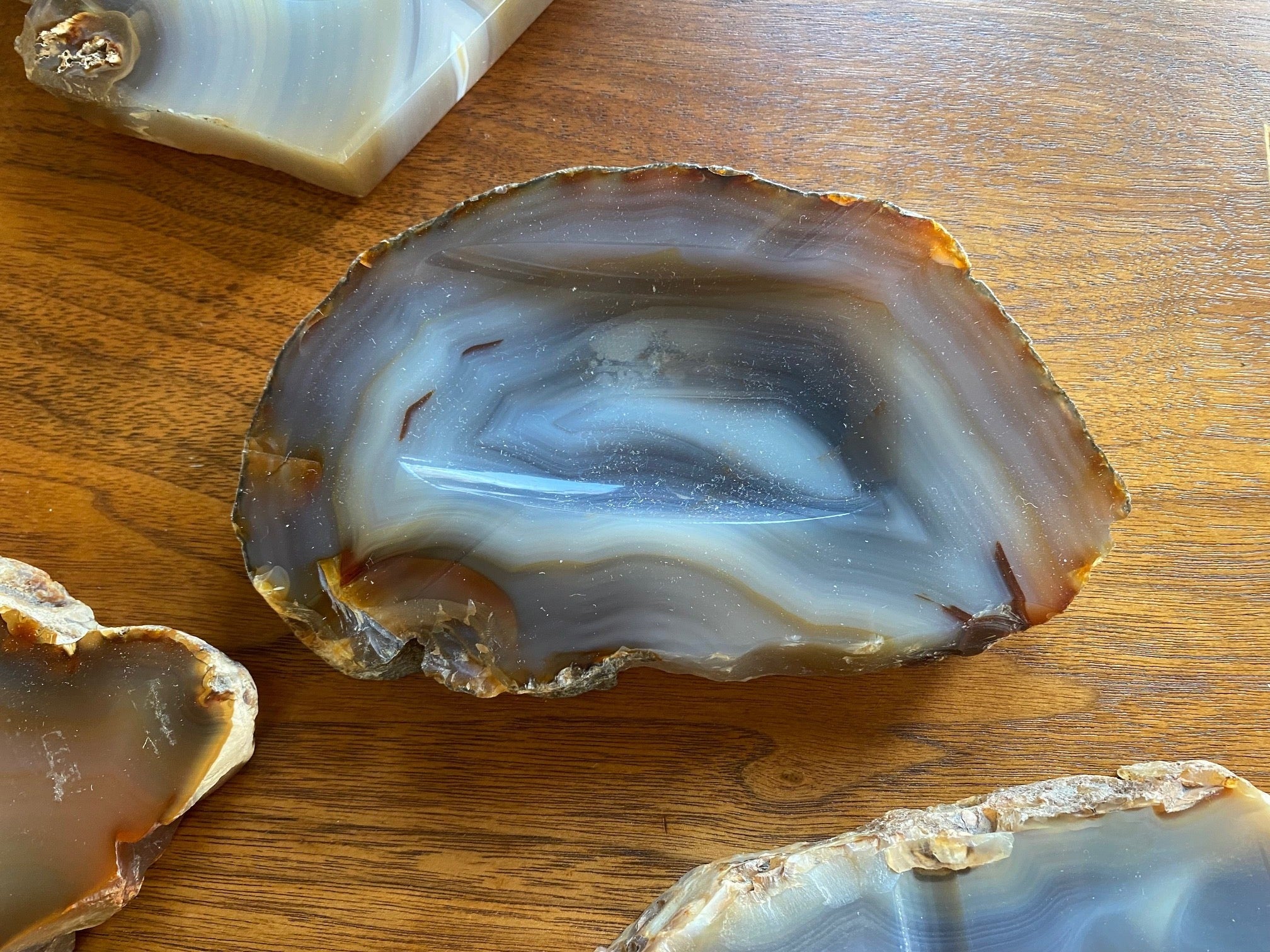 Midcentury Agate Ashtray
