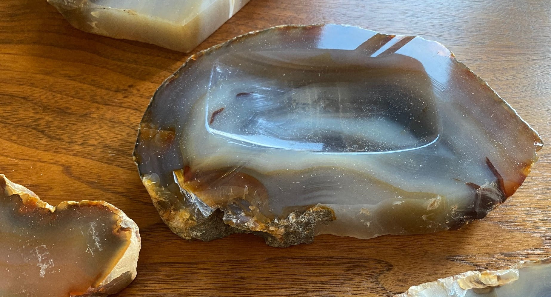 Midcentury Agate Ashtray