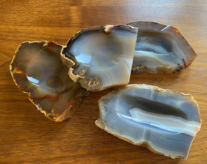 MCM Agate ashtrays in blues and earth tones- Cook Street Vintage