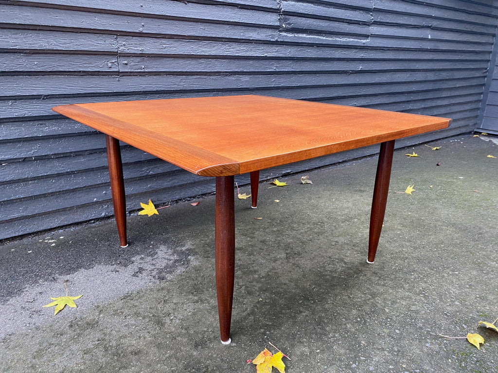 MCM Teak Coffee Table with Cigar Legs- Cook Street Vintage