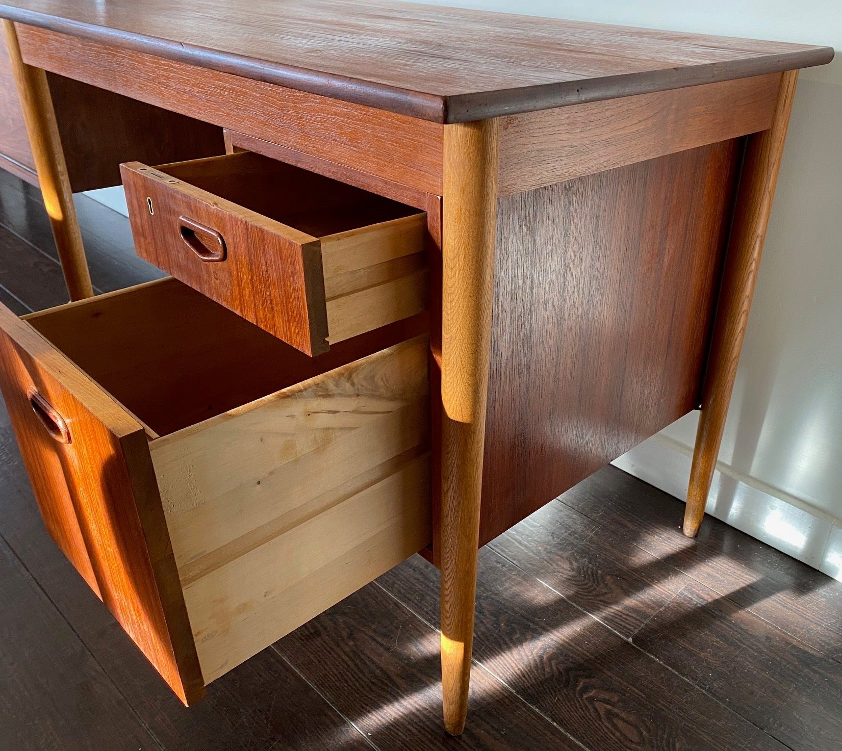 Small MCM Teak Desk- Cook Street Vintage