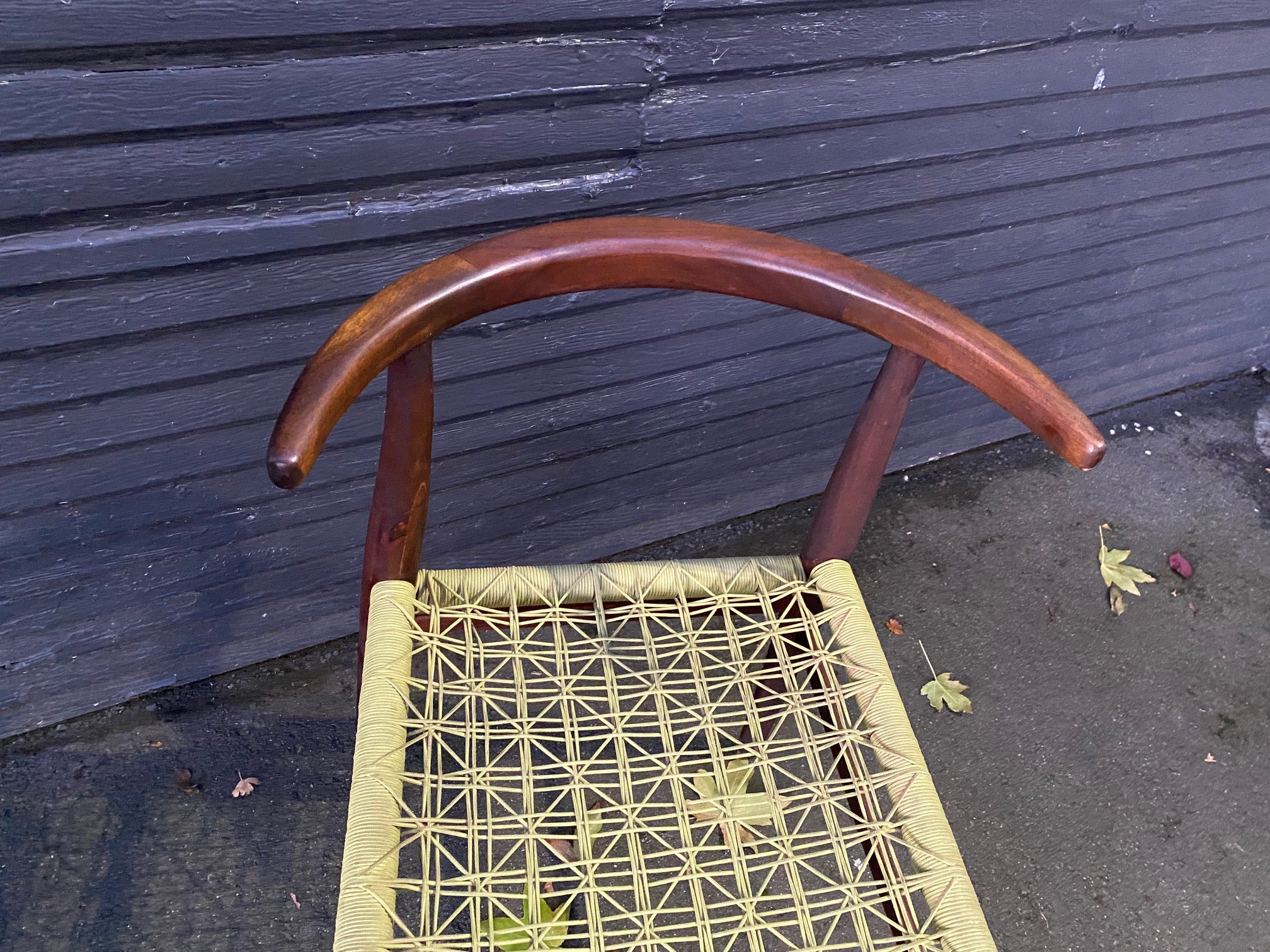 Detail of back of Pair of John Vogel S African Nguni Chairs- Cook Street Vintage