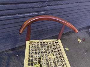 Detail of back of Pair of John Vogel S African Nguni Chairs- Cook Street Vintage