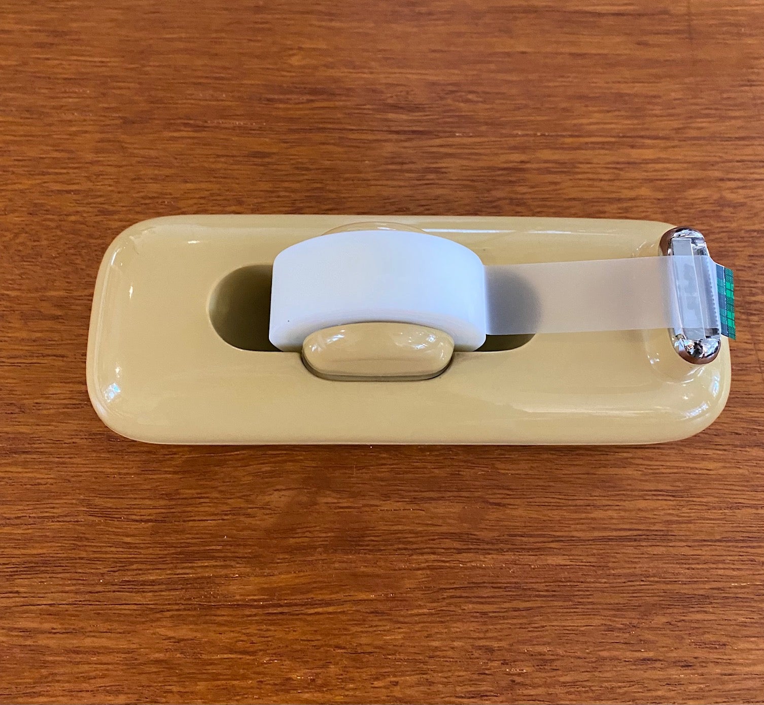 Fabulous retro design vintage Eldon tape dispenser in harvest gold yellow- Cook Street Vintage