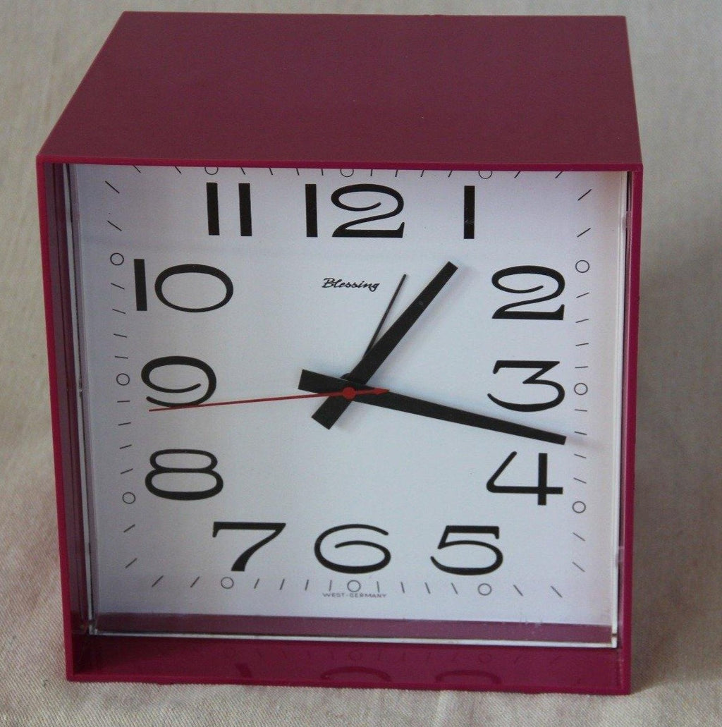 Front View Blessing XXL Purple Display Clock- Cook Street Vintage
