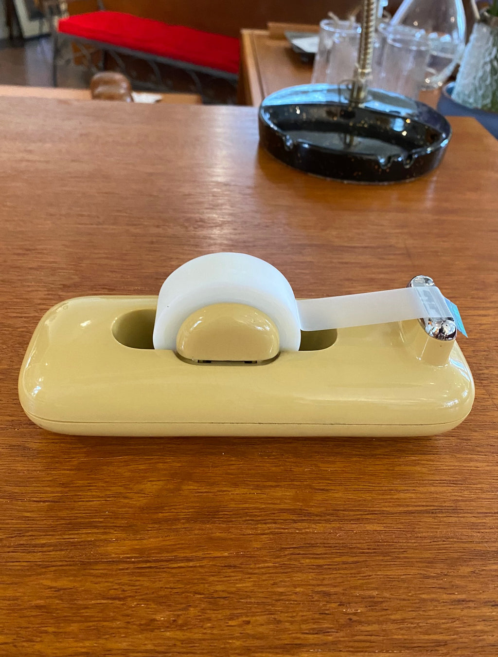 Fabulous retro design vintage Eldon tape dispenser in harvest gold yellow- Cook Street Vintage