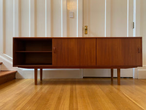 MCM 4 Drawer Teak Credenza With Side Cabinets- Cook Street Vintage