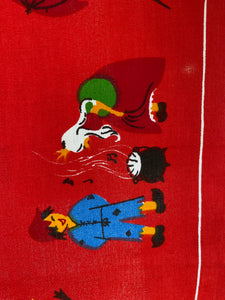 Red Hans Christian Andersen Vintage Design Table Cloth