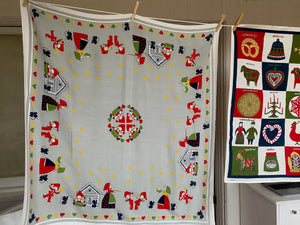 Sweet Vintage Scandinavian Children's Table Cloth
