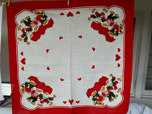 Three elves, Sandra design linen table cloth